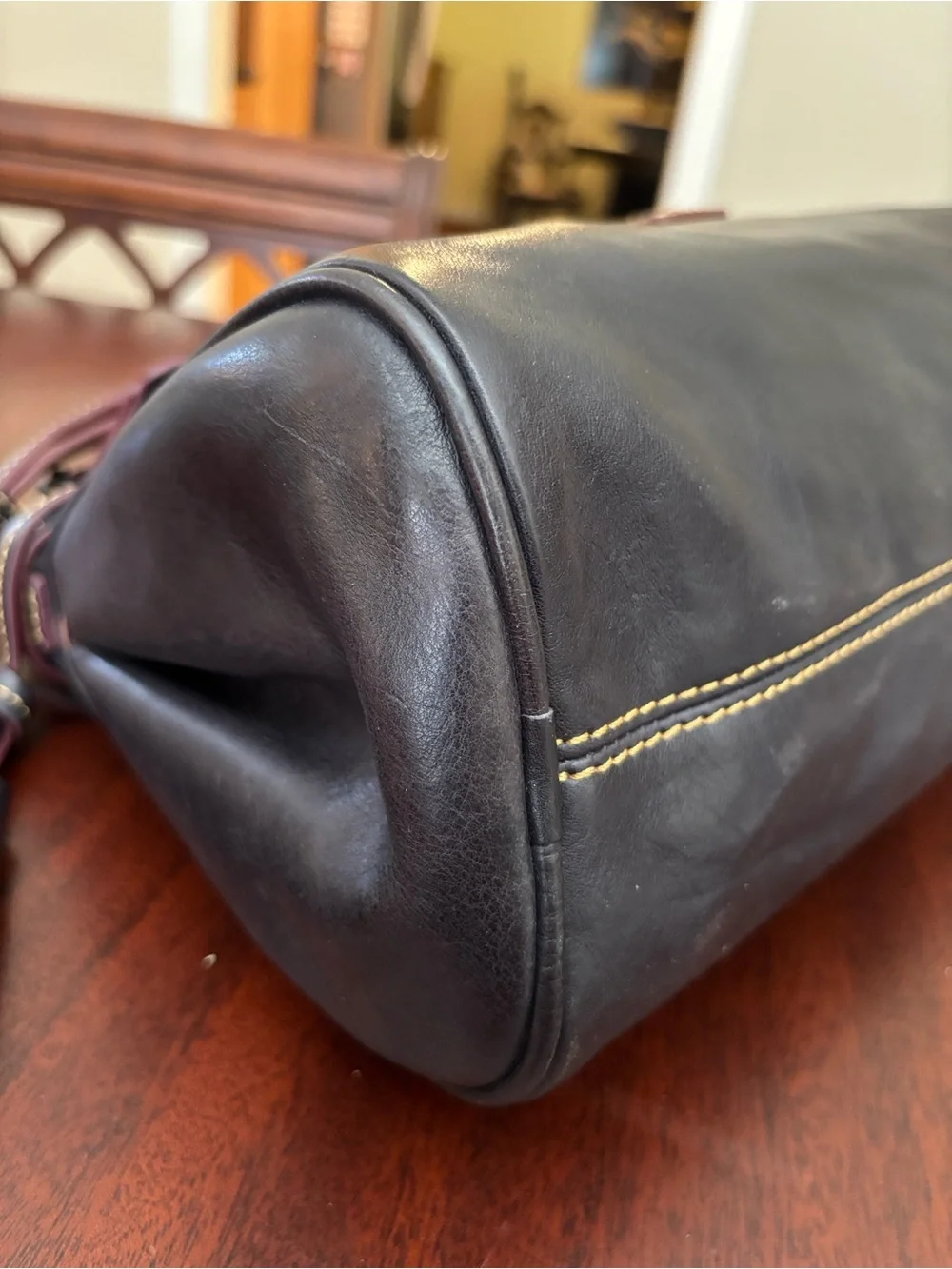 Dooney & Bourke Medium Florentine Leather Zip Hobo Bag Navy